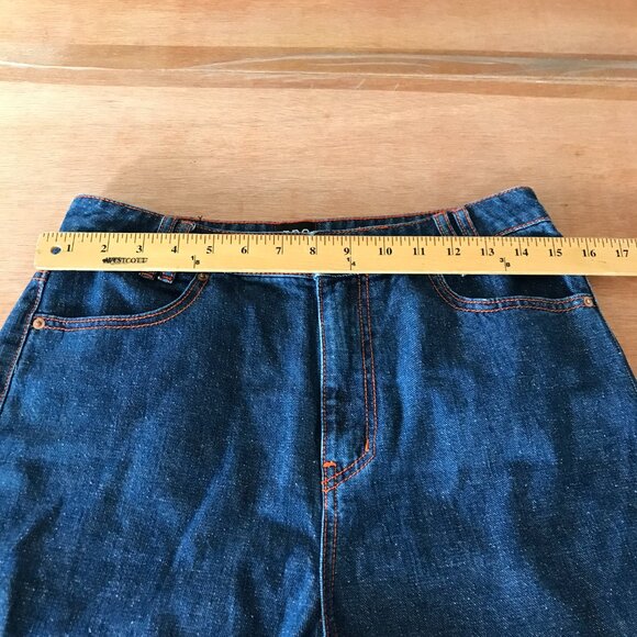 BDG Wide Leg Jeans Women 28 Blue High Rise Stretch Dark Wash Skater Grunge 18226 - Picture 9 of 13